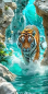 Preview: Diamond Painting Goldener Wassertiger